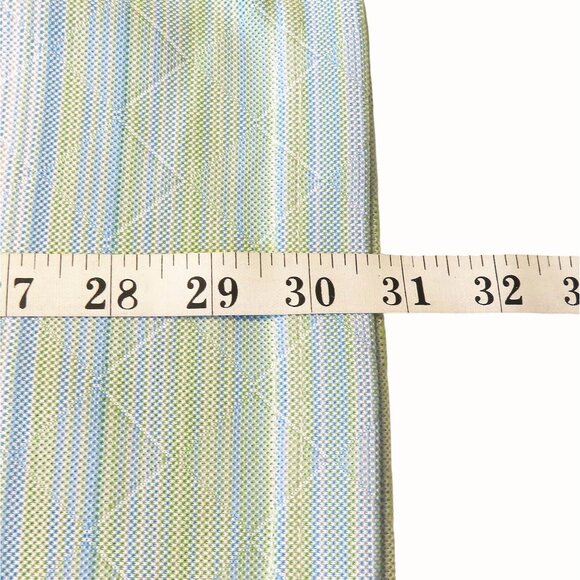 PGA Tour XL Mens Stripe Polo Shirt Light Green & White Jacquard Pattern Golf Top - Picture 15 of 15